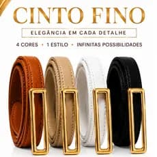 Cintos Feminino Premium da Moda Ajustavel Com Fivela Dourada Estilosa Cinto Fino Casual Para Jeans Vestido Saia Shorts