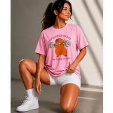 Camisa Feminina Para Academia Musculação da Moda Blogueira Camiseta 100% Algodão Oversized Blusa Premium Na Promoção