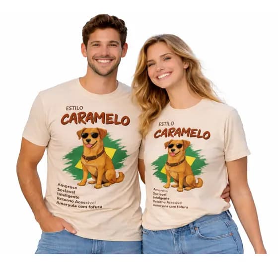 Camiseta Cachorro Caramelo Streetwear Unissex 100% Algodão Premium Estilo Vintage Envio Imediato