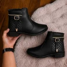 Bota Feminina Coturno Casual Cano Curto Confortável Leve Moderna Preto Marrom Para Frio Outono Inverno Moda Blogueira