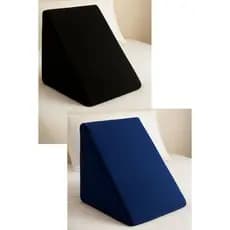 Kit 2 unidades Capa Fronha  Para Travesseiro Encosto Almofada Triângular C/ Ziper /Várias Cores