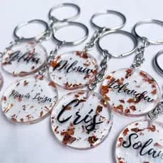 Chaveiro personalizado resina kit com 10 - Chaveiro para brindes - Chaveiro para presente