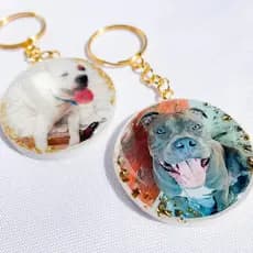 Kit de Chaveiros com Foto de Pet de 4cm - Chaveiro com foto