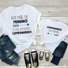 Kit Camisetas Mãe e Filho Tal Mãe Tal Filho Camisas Combinando Companheiro Presente Dia das Mães