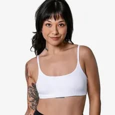 Top Faixa Fitness Academia Duplo Com Bojo Removível Poliamida Original Light Proteção UV50+