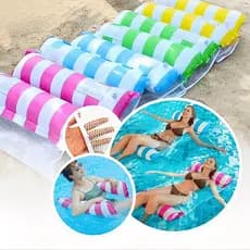 Bóia Rede Piscina Piscina 4 Posições Praia Flutuante Colchão Inflavel para Água Reclinável Listr