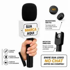 Suporte Adaptador de Mão Para Microfone Lapela Hollyland Lark M2 M1 A1 DJI MIC 2 + Canopla Com Logo + Espuma