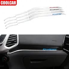 Carmilla 3 Pçs/Set ABS Chrome Caixa De Luva Guarnição Decoração Armazenamento Adesivos De Carro Para Ford Ecosport 2012-2017 Acessórios LHD