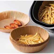 Kit 100un Papel Forro Forma Descartável Para Air Fryer
