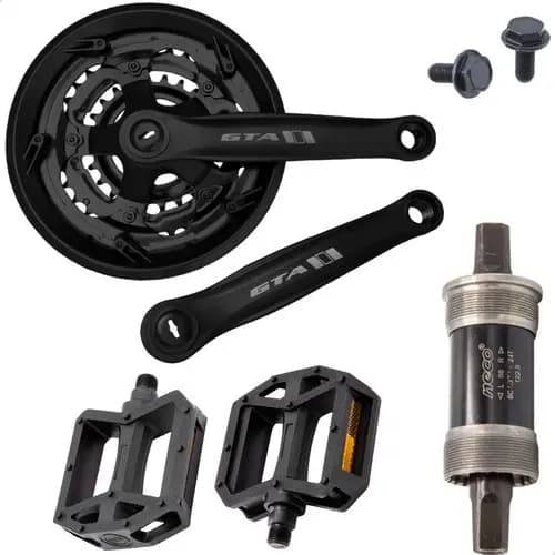 Pedivela 3 Coroas + Pedal Plataforma + Movimento Central