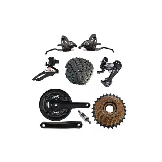 Kit 21 Marchas Bicicleta Pedivela Cambios Rapidfire Gta