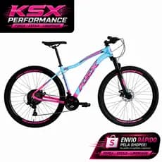 BICICLETA BIKE ARO 29 MTB ALUMÍNIO KSX SD7 21V MARCHAS INDEX CABEAMENTO INTERNO BCL FEMININA