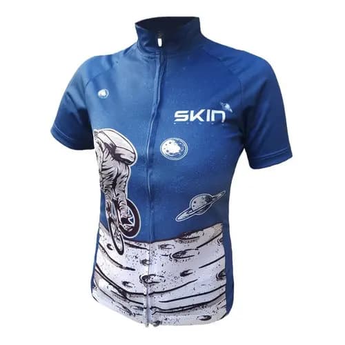 Camisa Infantil Ciclismo Bike Skin Manga Curta C/ Bolso