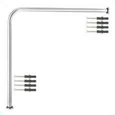 Alça Barra Suporte Apoio 60X60 Cm Banheiro Vaso Corrimão 90° L