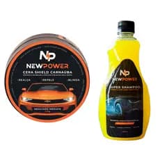 Cera Externa Para pintura, Brilho intenso, Proteção + Shampoo automotivo para Limpeza leve e pesada