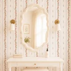 Papel de Parede Adesivo Infantil Vintage Listrado Floral quarto meninas