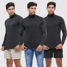 Blusa gola alta camisa termica uv segunda pele proteção solar