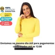 Camisa Térmica Feminina Proteção UV 50+ Várias Cores