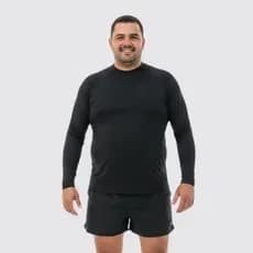 Camisa plus size manga longa masculino blusa segunda pele proteção uv