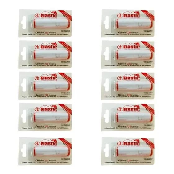 Kit 5 Elastic [Transparente] Linha Elástica P/ Amarrar Isca De Pesca 110m