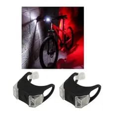 Kit com 2 Sinalizadores Luz Led  LuaTek Pisca Bicicleta Bike Ciclista Forte