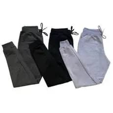 Kit 3 Calças De Moletom Pelúciada Unissex Adulto Jogger Muito Confortável Caminhada Academia