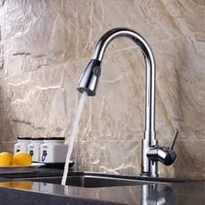 Torneira Prizi Gourmet Monocomando Brilhante Mesa Cor Prateada