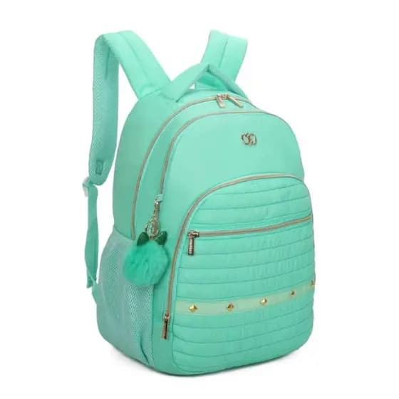 Mochila Escolar de Costas para Meninas Santino Rania – Verde Água Pistache