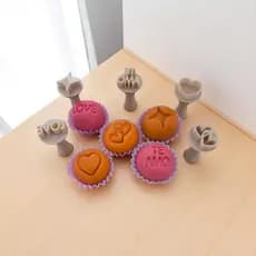 Kit Amor Namorados KIT 5 PEÇAS |  Carimbos para Brigadeiro e Doces |  Amor e Doçura | Romântico 3x2cm