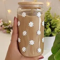 Cartela Adesivo Mini Margarida Decoração Utensílios Xícaras