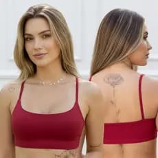 Top Faixa Alcinha Fitness Academia Duplo Zero Transparência Cores