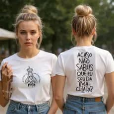 Camiseta Católica Tshirt Babylook Feminina Acaso Não Sabeis Sou da Imaculada Cores