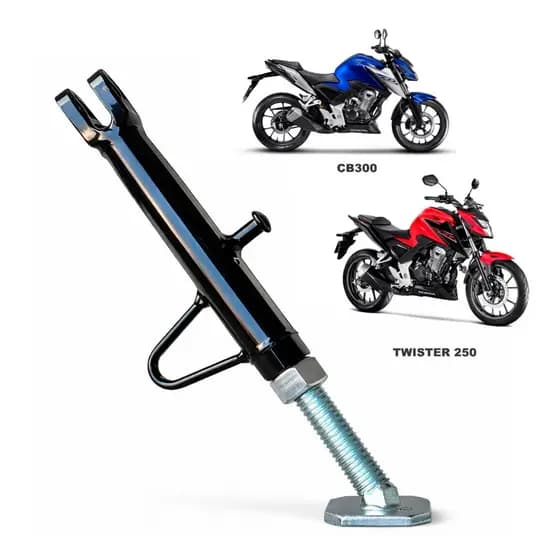 Cavalete Lateral Reforçado CB300 E Twister 250 - Pezinho de Descanso Com Regulagem