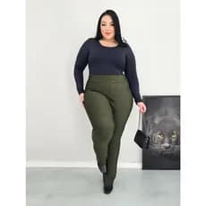 Calça Flare Plus Size Bandagem Feminina Modelo Bailarina