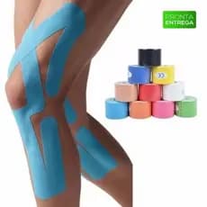 Fita Kinesio Tape Adesiva Bandagem Funcional Elástica Kinesiology Taping Fisioterapia Muscular 5cm x 5m