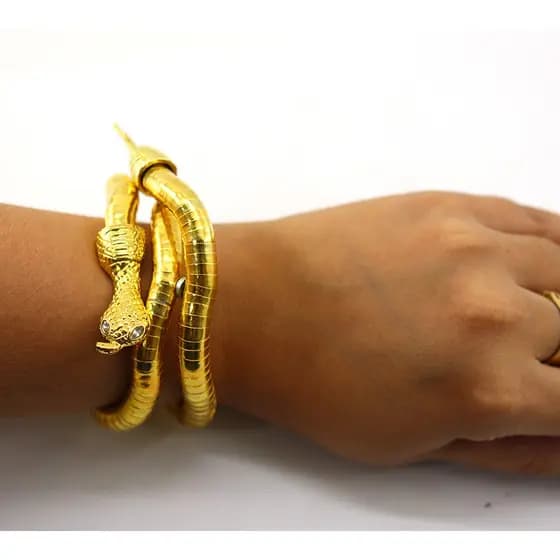 Bracelete Serpente Colar Gargantilha Com Imã  Flexível Decoração B0507