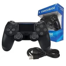 Controle USB Com Fio Estilo DualShock 4 para PS4, PC e Notebook | Gamepad Ergonômico com Vibração e Cabo Incluso
