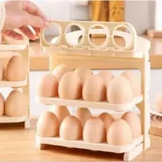 Organizador Suporte Para Ovos Com 3 Andares Dobrável Cabe 24 ovos