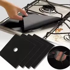Kit 4 Pcs Protetor Fogão A Gás capa do forro Clean Mat Pad A Gás Fogão Protetor Acessórios de Cozinha