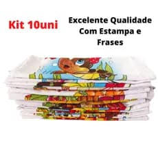 Pano de Prato Atacado Bainha Kit 10 Peças Legitimo