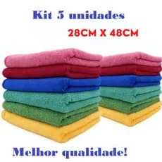Pano Flanela  Kit 5 ou 7 Microfibra Toalha Legitimo Original Automotivo Limpa Panelas