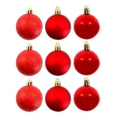 Kit Bolinhas Bola Árvore Natal Enfeite Decoração Pendurar Natalino