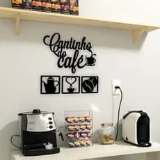 Kit Cantinho do Café 4 Peças com 30cm Decoração para Cozinha