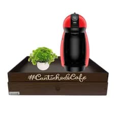 Bandeja Porta Capsulas com Gaveta Dolce Gusto organizadora apoio cafeteira servir mdf café chá xícara bule garrafa
