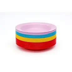Kit até 100 Prato Fundo Redondo Refeição Churrasco Festa Pratos Plastico Natal