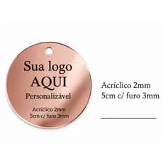 Kit 30 Tag Etiquetas Em Acrilico Personalizado 5 Cm Decorativo