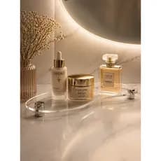 Bandeja Decorativa para Skincare em Acrílico | Organizador Elegante para Perfumes, Maquiagens e Cosméticos