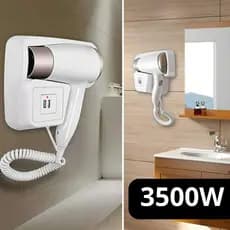 Secador De Cabelo 3500W Para Airbnb e Hotel Profissional Fixado Na Parede