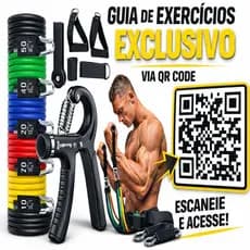 Kit 12 Itens Treine em Casa: 11 Extensores Elásticos + Hand Grip