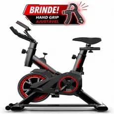 Bicicleta Ergométrica Spinning Fitness + Brinde Hand Grip Academia 120kg Alta Perfomance Profissional Cardio Inércia